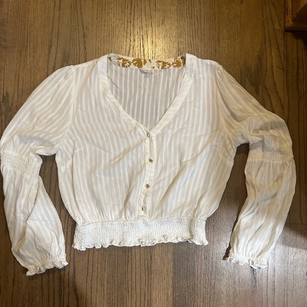 Anthropologie Hem & Thread Top-Size Large